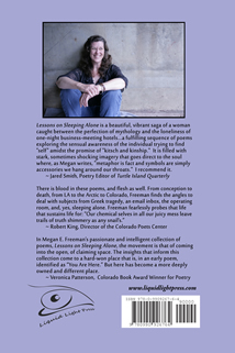 Lessons on Sleeping Alone Back Cover (Click to view full size image.)